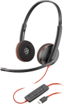 Poly Blackwire 3220 juhtmega peakomplekt mikrofoniga