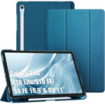 Fintie &uuml;mbris Samsung Galaxy Tab S10 Lite/S10 FE/S9 FE 10.9-tollistele ja S9 11-tollistele tahvelarvutitele koos pliiatsihoidjaga, automaatse unerežiimi/&auml;ratuse funktsiooniga, paabulinnusinine