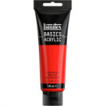 Liquitex Basics 8870072 akr&uuml;&uuml;lv&auml;rv, siidise l&auml;ikega viimistlus, 118 ml tuub, fluorestseeriv punane