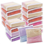 20 tk l&auml;bipaistvaid plastist lukuga kotte riiete jaoks, 26 &times; 26 &times; 6 cm