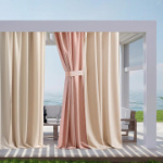 ROOM99 v&auml;likardin &ouml;&ouml;sidega Garden Line laius 155 x 220 cm ekruu v&auml;rvi 1 tk