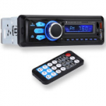 Auto autoraadio, 1 DIN, 4x45W, Bluetooth 5.0, AUX funktsioon, MP3-m&auml;ngija ja 2x USB, FM, 7 v&auml;rvi, kaugjuhtimispult, LCD-ekraan, iOS ja Android