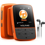 MP3-m&auml;ngija WOLFANG Bluetooth 5.2-ga, FM-raadio, diktofon, k&otilde;rvaklapid, oranž v&auml;rv.