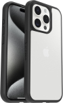 OtterBoxi Sleek Seriesi &uuml;mbris iPhone 15 Pro jaoks, p&otilde;rutuskindel, kukkumiskindel, &uuml;li&otilde;huke, l&auml;bipaistev/must