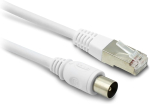 Metronic RJ45/TV koaksiaalkaabel 9,52 mm, 2 m - 395285, TV-&uuml;hilduv, CAT 6A