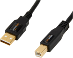 USB-A kuni USB-B 2.0 kaabel printerile v&otilde;i v&auml;lisele k&otilde;vakettale, kullatud pistikud, 1,8 m, must