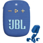 JBL Wind 3S Mini kaasaskantav Bluetooth k&otilde;lar, veekindel, kinnitusega klambriga sportimiseks, jalgrattale ja t&otilde;ukerattale, v&otilde;imendatud bass (sinine)