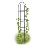 Relaxdays Metallist obelisk ronitaimedele, 190 cm, roheline
