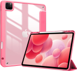 ProCase Smart Case iPad Pro 12.9, 6./5./4./3. p&otilde;lvkonna &uuml;mbris koos sisseehitatud pliiatsihoidjaga, melonroosa