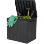 Keter City 113L Outdoor v&auml;ike aiahoiukast, puidust paneeli efektiga, ei pleegita, plastikust