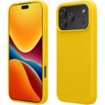 kwmobile &uuml;mbris Apple iPhone 17 Pro Max jaoks, TPU silikoonist telefoni&uuml;mbris pehme viimistlusega, erkkollane