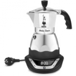 Bialetti Easy Timer elektriline kohvimasin 6 tassi jaoks &mdash; alumiinium, must/hall