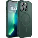 KPPIT magnetiline &uuml;mbris iPhone 13 Pro 6.1-tollisele telefonile, MagSafe'iga &uuml;hilduv, tumeroheline.