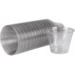 Inoverse 200 ml plastikust magustoidutopsid (100 tk) avaga kuppelkaanega