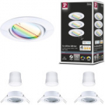 Paulmann s&uuml;vistatav LED-valgusti 230V, 3 x 4,9W, 3 x 420lm, 90mm, valge metallik, RGBW+ (92466)