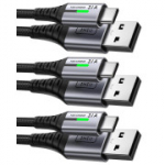 INIU USB A, USB C 2+2+0,5 m kaabel, 3 tk.