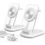 Mag-Safe juhtmevaba laadija 3 in 1 15W iWatch iPhone 17/16/15/14/13/12, AirPods 3/2/Pro, h&otilde;bedane, 2 pakki.
