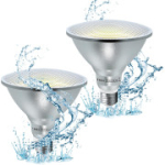 EACLL IP65 PAR38 E27 LED Cool White 18 W Halogen Bulb, Pack of 2, 1700 Lumens (A+ GRADE)