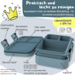 BEARFOOT Bento Box Compact, laste l&otilde;unas&ouml;&ouml;gikarp (Bagger Blue, 650ml).