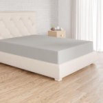 Amazon Basics kummiga voodilina, helehall, 200 &times; 200 &times; 30 cm