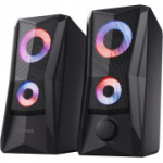 Trust Gaming GXT 606B Javv PC k&otilde;larid 2.0 RGB valgustusega, 12 W (6 W RMS), 3,5 mm jack, mustad