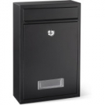Amazon Basics seinapaigaldatav postkast, vastupidav tsingitud teras, 32.5 x 21.5 x 9.0 cm, must (A+ klass)