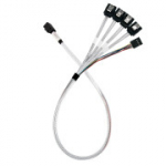 Varjestatud Mini SAS SFF-8643 36-kontaktiline SATA 7-kontaktiline kaabel