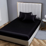 Damier Fitted voodilina 100 x 200 cm must satiin