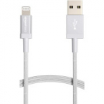 Amazon Basics Lightning - USB-A laadimiskaabel iPhone'ile, h&otilde;bedane, 90 cm.
