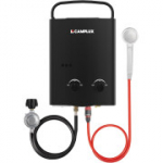 CAMPLUX 1.32 GPM kaasaskantav veesoojendi, 5L Tankless veesoojendi propaan v&auml;ljas, AY132BN, must