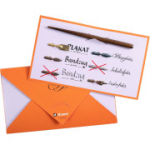 Brause J. Herbin 139B kalligraafia ja kirjutamise komplekt 1 puidust sulepea hoidja ja 4 otsikuga