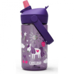 CamelBak THRIVE Flip Straw Kids spordipudel 400 ml, lastele sobiv suurus, mugav joogikork, Unicorn Party