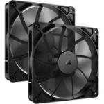 CORSAIR RS140 140 mm PWM ventilaatorid, Daisy-Chain &uuml;hendus, madal m&uuml;ratase, magnetiline kuullaager, mustad