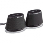 Amazon Basics 2.0 stereok&otilde;larid arvutile v&otilde;i s&uuml;learvutile, 3,5 mm, USB, mustad.