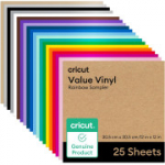 Cricut vin&uuml;&uuml;lplotteri kile komplekt (Value Pack), 25 lehte, 30,5 &times; 30,5 cm
