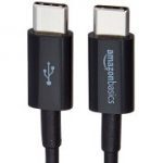 Amazon Basics USB-C kaabel, USB-C 2.0 480 Mbps kiirlaadimine, 90 cm, must.