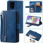 UEEBAI &uuml;mbris Samsung Galaxy A41, PU nahk (pol&uuml;uretaan), 9 kaardipesa, aluse funktsioon, kanderihm, sinine