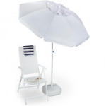 Relaxdays Premium p&auml;ikesevari 180 x 180 cm, tuulekindla auguga pol&uuml;ester, 50+ UV (viltus)