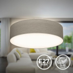 B.K.Licht laevalgusti kangast varjuga, E27 sokkel, 40W, 38 x 10 cm, beež