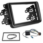Sound-way autoraadio paigalduskomplekt, 2 DIN esik&uuml;lje raam koos kinnitusklambritega, ISO pistiku adapteri kaabel, VW Volkswagen, Seat, Skoda antenniga &uuml;hilduv adapter.