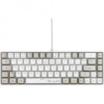 The G-Lab Keyz Hydrogen 60% m&auml;nguklaviatuur &ndash; poolmehhaaniline juhtmega, AZERTY FR, v&auml;rviline taustvalgustus, kompaktne TKL formaat, vaikne, PC/PS4/PS5, valge