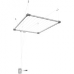 Cuncial-TZ 301051 &ndash; Pesukuivatusn&ouml;&ouml;r, lakke kinnitatav, alumiinium, valge, 100&ndash;160 x 78 cm