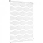 Sekey Waves Klemmfix topeltrullkardinad akendele ilma puurimiseta, 75 x 210 cm, valged.