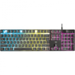 Trust Gaming GXT 835 Azor juhtmega m&auml;nguklaviatuur taustvalgustusega, Hispaania QWERTY paigutus, LED valgustus, Windows, Mac, PC ja s&uuml;learvutile &ndash; must