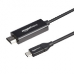 Amazon Basics USB-C - HDMI - Thunderbolt 3 adapterkaabel, 4K@30Hz, 3,5" (90 cm) pikk, must.