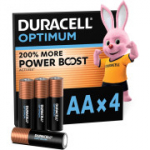 DURACELL Optimum AA patareid (4 tk pakis) - 1,5 V leelispatareid - +200% v&otilde;imsuse t&otilde;uge aktiivne - MX1500
