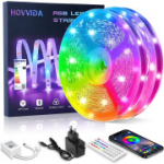 HOVVIDA LED-riba 30 m, 2 x 15 m, RGB 5050, 900 LED-i, 30 LED-i/meeter, rakenduse ja puldiga juhtimine