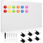 DBREAKS magnetiline seinatahvel, 42 x 30 x 0,1 cm, 12 magnetiga (valge)