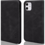 VISOUL &uuml;mbris iPhone 11-le, valmistatud kvaliteetsest veisenahast, must.