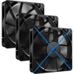 CORSAIR RS120 120 mm PWM ventilaatorid, madal m&uuml;ratase, magnetiline kuullaager, mustad (2 tk)